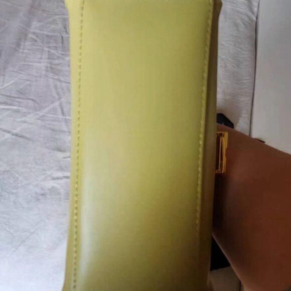 DeMellier Bright Yellow Leather Tote Bag - Nano Montreal Collection - Picture 5 of 5